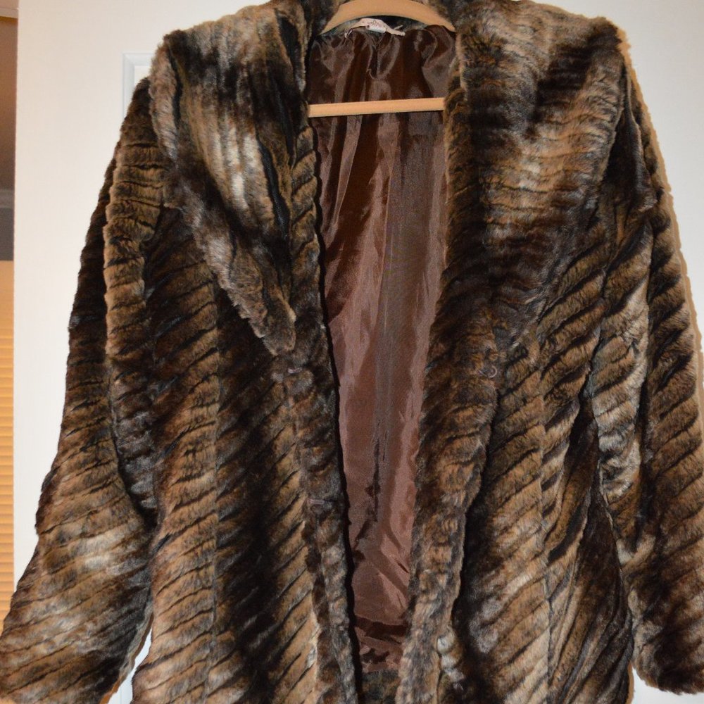 Brown Faux Fur Coat
